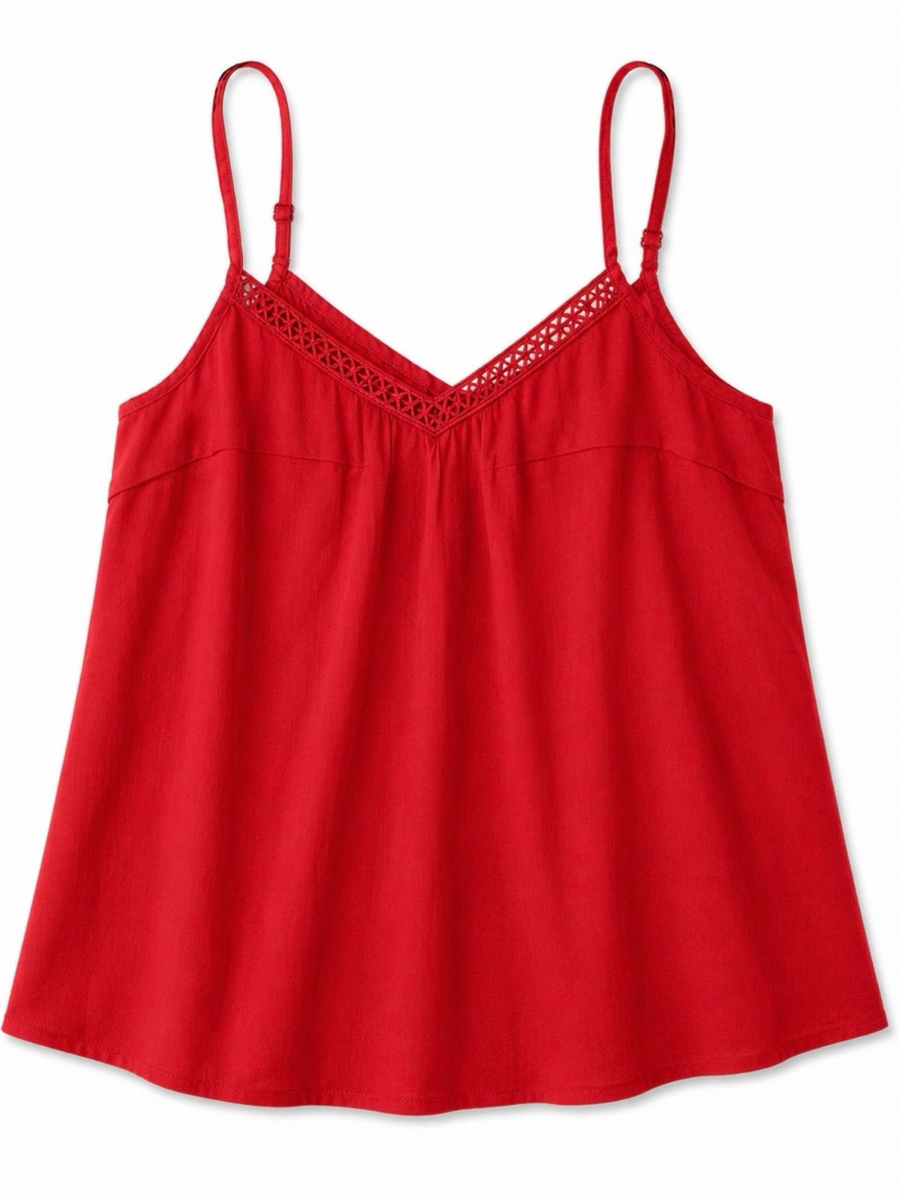 SO Red V-Neck Lace-Trim Camisole